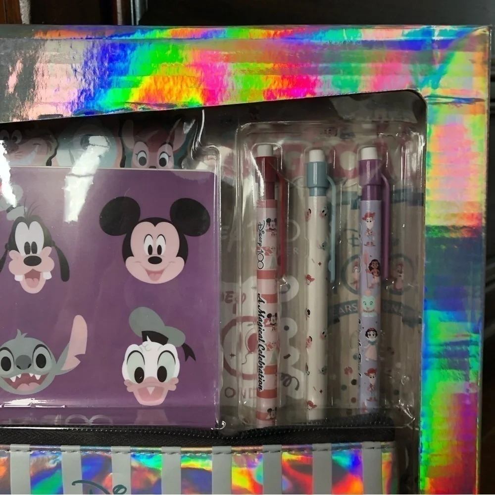 Disney 100 years: Journal Gift Set tabbed notebook, pencil case